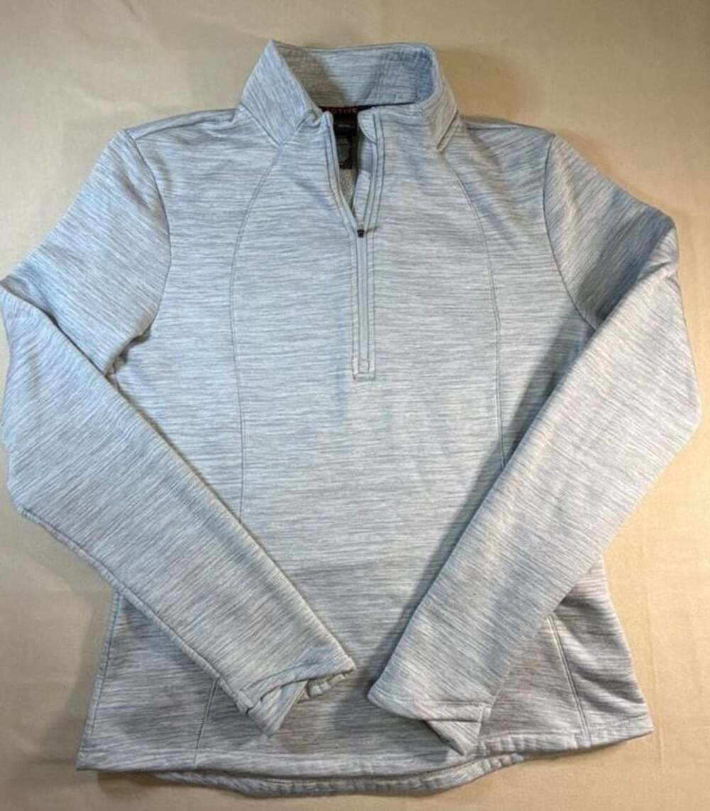 Spyder Active Quarter Zip Pullover Size L Grey Heather